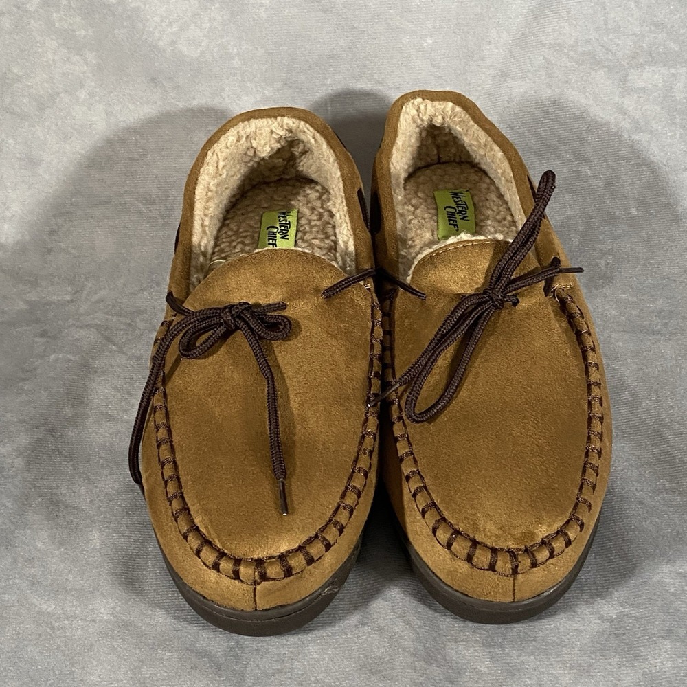 Western Chief Brown Suede Women's Lined Moccasin Slippers Size S